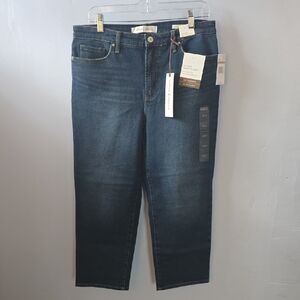 Vintage America Women's Dark Blue Ankle Jeans